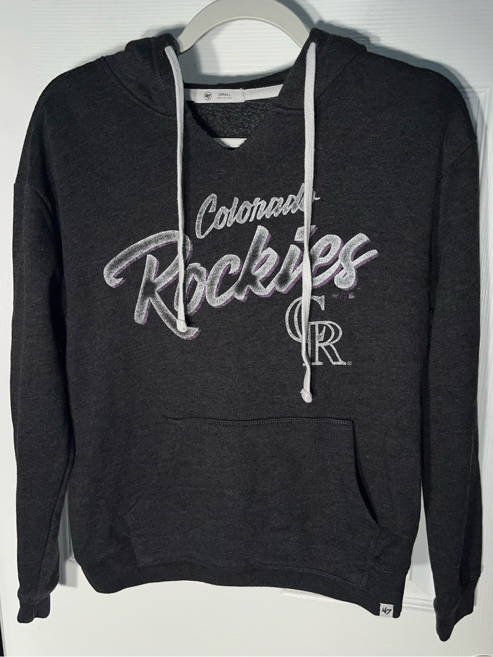Women’s '47: Colorado Rockies Ladies Hoodie Dark Gray Size Small MLB